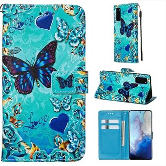 Leren portemonnee hoesje met patroon print voor Samsung Galaxy S20