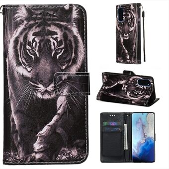 Leren portemonnee hoesje met patroonprint voor Samsung Galaxy S20