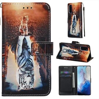 Leren portemonnee hoesje met patroon print voor Samsung Galaxy S20
