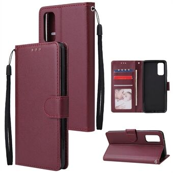 PU lederen portemonnee mobiele telefoon case met lanyard shell voor Samsung Galaxy S20