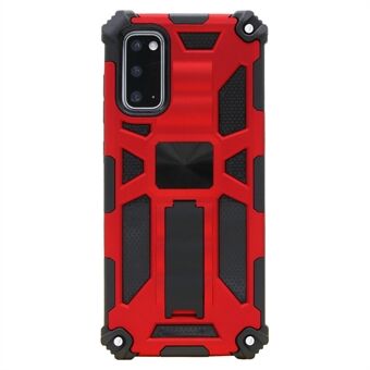 Kickstand Armor Dropproof PC TPU hybride hoesje met magnetische metalen plaat voor Samsung Galaxy S20