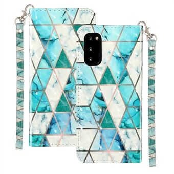 Light Spot Decor Patroon lederen portemonnee telefoonhoesje voor Samsung Galaxy S20