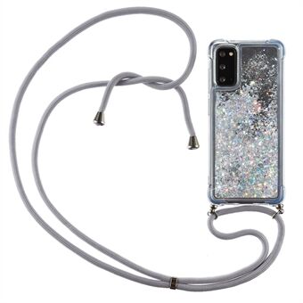 Glitterpoeder Quicksand TPU-achterkant voor Samsung Galaxy S20