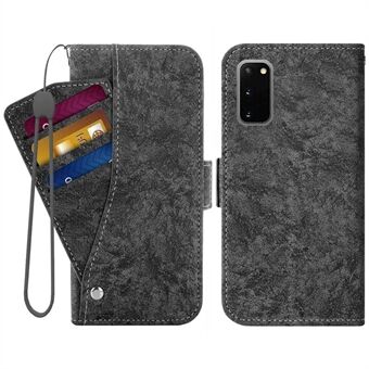 Voor Samsung Galaxy S20 4G/5G Water-inkt Schilderen Textuur PU Lederen Stand Cover Dual Magnetische Sluiting Roterende kaartsleuven Wallet Case