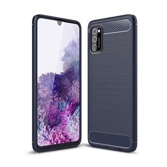 Koolstofvezel geborstelde TPU-schaal voor Samsung Galaxy A41 (wereldwijde versie)