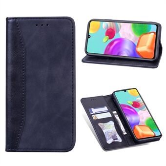Business Splicing Auto-absorberende lederen hoes voor Samsung Galaxy A41 (wereldwijde versie)