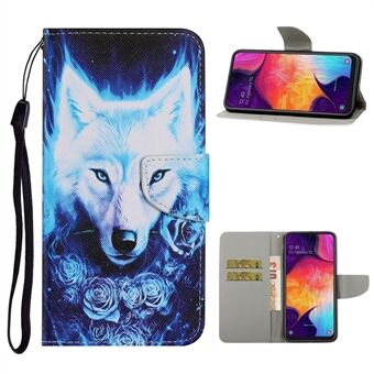 Leren portemonnee met patroonprint stijlvolle Stand met praktische riem voor Samsung Galaxy A41 (algemene versie)