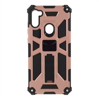 Kickstand Armor Dropproof Shell PC TPU hybride hoesje met magnetische metalen plaat voor Samsung Galaxy A11 (EU-versie) / M11