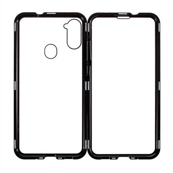 Afneembaar metalen frame + HD-hoes van gehard glas met volledige bescherming voor Samsung Galaxy A11 (EU-versie)