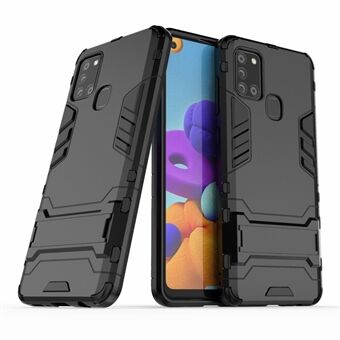 Mobiele telefoon die harde plastic hoes bedekt + TPU-telefoonhoes met standaard voor Samsung Galaxy A21s