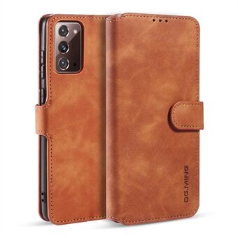 DG.MING Vintage PU-lederen portemonnee- Stand voor Samsung Galaxy Note 20 / Note 20 5G