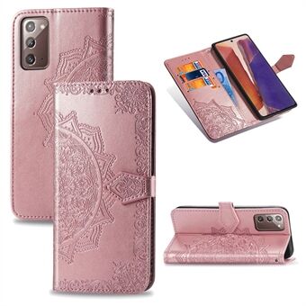 Leren hoes met mandala-bloem en Stand voor Samsung Galaxy Note 20 / Galaxy Note 20 5G