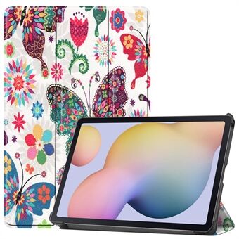 Patroonafdrukken PU Lederen Tri-fold Stand Tablet Hoesje voor Samsung Galaxy Tab S7 T870 / S8