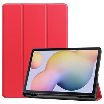 Stabiele tri-fold standaard leren hoes met penhouder voor Samsung Galaxy Tab S7 T870 / S8.