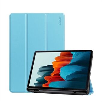 ENKAY HAT PRINCE ENK-8011 Tri-fold Stand PU Leren Slimme Hoes met Pennenhouder voor Samsung Galaxy Tab S7 11.0 T870 / T875 / S8.