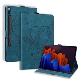 Voor Samsung Galaxy Tab S9 FE / S9 / S8 / S7 PU lederen bedrukte vlinder flip-tablethoes met kaartsleuven, standaard en penhouder