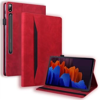 Voor Samsung Galaxy Tab S9 FE / S9 / S8 / S7 PU-lederen Portemonnee Beschermhoes met Stand en Schokbestendige Cover en Pennenhouder