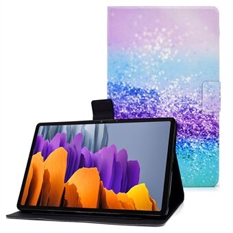 Voor Samsung Galaxy Tab S7 T870/Galaxy Tab S8 X700 X706 Anti-drop Patroon Print Lederen Tablethoes Beschermhoes.