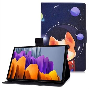 Voor Samsung Galaxy Tab S7 T870/Galaxy Tab S8 X700 X706 Anti-val patroon bedrukking leren tablet hoes beschermhoes.