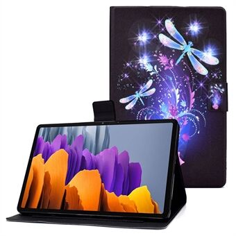 Voor Samsung Galaxy Tab S7 T870/Galaxy Tab S8 X700 X706 Antivallen Patroon Printend Leren Tablethoesje Beschermende Cover