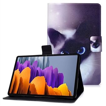 Voor Samsung Galaxy Tab S7 T870/Galaxy Tab S8 X700 X706 anti-val patroon afdrukkend leren tablet hoesje beschermhoes.