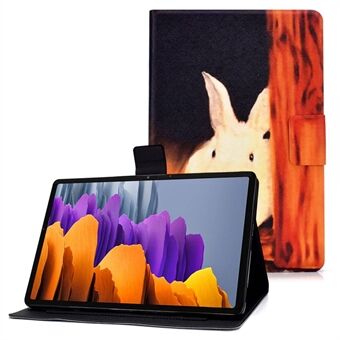 Voor Samsung Galaxy Tab S7 T870/Galaxy Tab S8 X700 X706 Anti-val Patroon Afdrukken Leren Tablethoes Beschermende Cover