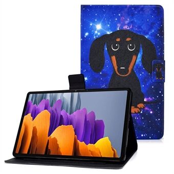 Voor Samsung Galaxy Tab S7 T870/Galaxy Tab S8 X700 X706 Anti-drop Patroon Afdrukken Leren Tablet Hoesje Beschermhoes