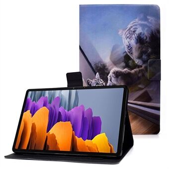 Voor Samsung Galaxy Tab S7 T870/Galaxy Tab S8 X700 X706 Anti-valpatroon Afdrukken Leren Tablethoes Beschermhoes