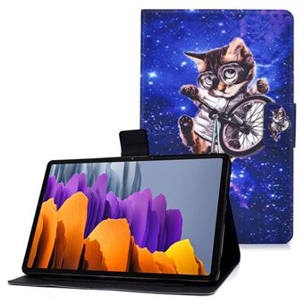 Voor Samsung Galaxy Tab S7 T870/Galaxy Tab S8 X700 X706 anti-val patroon afdrukken leren tablet hoesje beschermhoes