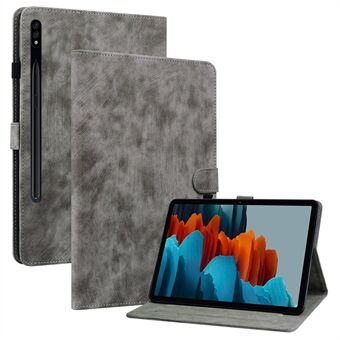 Voor Samsung Galaxy Tab S7 / S8 Anti-Drop TPU+PU Leren Hoesje met Schattig Tijgerpatroon, Schokbestendige Tabletbeschermer met Automatische Ontwaken / Slaapfunctie en Standaard / Kaartsleuf.