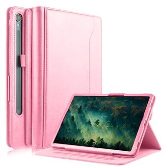 Voor de Samsung Galaxy Tab S7 T870 T875 / Tab S8 / Tab S9 X710 / Tab S9 FE X510 hoes, met draaibare standaard en lederen tabletcover.