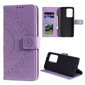 Opdruk Flower Leather Wallet Case voor Samsung Galaxy Note20 Ultra / Note20 Ultra 5G
