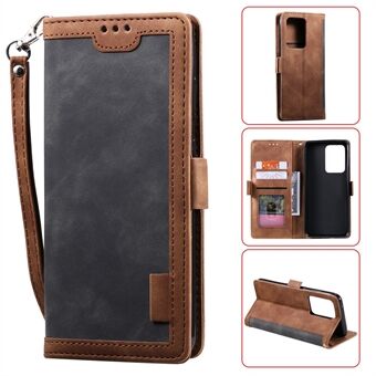 Retro Splicing Style Wallet Stand Leren Case voor Samsung Note 20 Ultra / Note 20 Ultra 5G