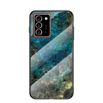 Marmeren Textuur Gehard Glas + PC + TPU Hybrid Case voor Samsung Galaxy Note20 Ultra / Note20 Ultra 5G