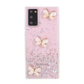 3D Vlinder Strass Decor Epoxy TPU Hoesje voor Samsung Galaxy Note20 Ultra / Note20 Ultra 5G