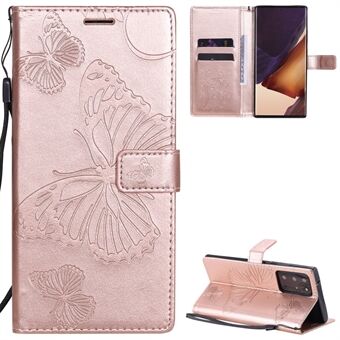 Leren telefoonbeschermer met vlinderpatroon voor Samsung Galaxy Note 20 Ultra / Note 20 Ultra 5G