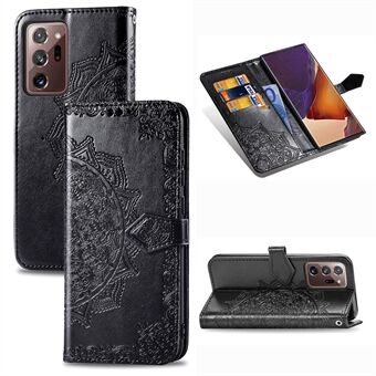 Leren hoes met mandala-bloem en portemonnee-standaard voor Samsung Galaxy Stand Ultra 5G / Galaxy Note20 Ultra