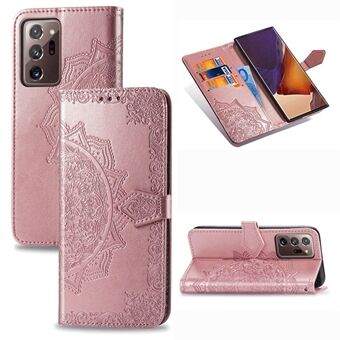 Leren hoes met mandala-bloem en portemonnee-standaard voor Samsung Galaxy Stand Ultra 5G / Galaxy Note20 Ultra