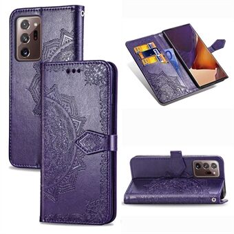 Leren hoes met mandala-bloem en portemonnee-standaard voor Samsung Galaxy Stand Ultra 5G / Galaxy Note20 Ultra