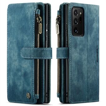 CASEME C30-serie 10 kaartsleuven en ontwerp met ritsvak Magnetische sluiting PU-lederen portemonnee-hoesje voor Samsung Galaxy Note20 Ultra/Note20 Ultra 5G