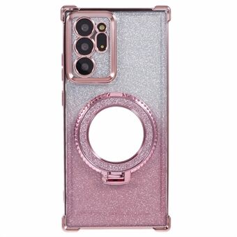 Voor Samsung Galaxy Note20 Ultra / Note20 Ultra 5G Hoesje TPU Glitter Telefoonhoesje Kickstand Spiegel