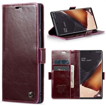 CASEME 003 Serie Voor Samsung Galaxy Note20 Ultra / Note20 Ultra 5G Wasachtige Textuur PU Leather Stand Case Magnetische sluiting Portemonnee Telefoon Cover