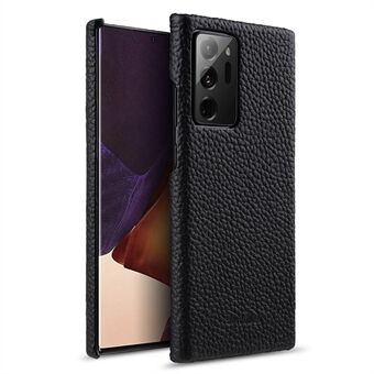 MELKCO Schokbestendig telefoonhoesje voor Samsung Galaxy Note20 Ultra / Note20 Ultra 5G, met echt koeienleer beklede PC-beschermhoes.