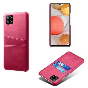 KSQ PU-leer beklede harde pc-cover met dubbele kaartsleuf voor Samsung Galaxy A42 5G