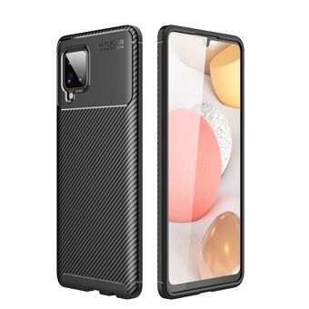 Schokbestendige koolstofvezeltextuur, zachte TPU-cover voor Samsung Galaxy A42 5G