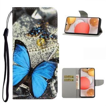 Leren hoesje met patroonprint voor Samsung Galaxy A42 5G Stand Wallet Mobiele Telefoon Cover