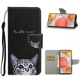 PU-leren hoesje met patroonprint voor Samsung Galaxy A42 5G Wallet Stand Cover