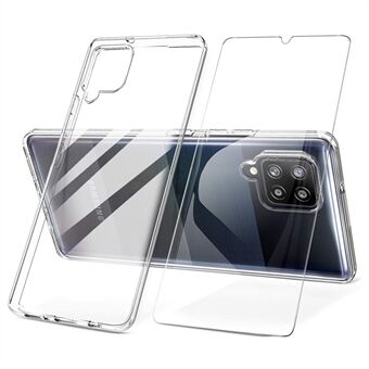 Telefoonhoesje TPU achterkant + schermbeschermer van gehard glas voor Samsung Galaxy A42 5G