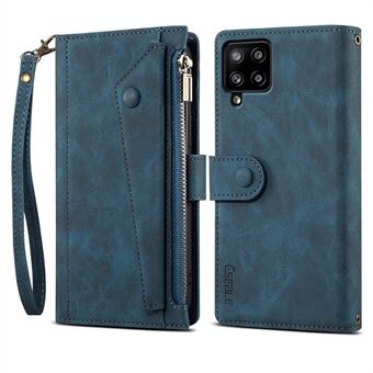 Portemonnee telefoonhoes Beschermend ritsvak met riem kaartsleuven Multifunctioneel hoesje Telefoonhoesje met Stand voor Samsung Galaxy A42 5G