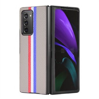 Streeppatroon Litchi Skin telefoon beschermhoes voor Samsung Galaxy Z Fold2 5G